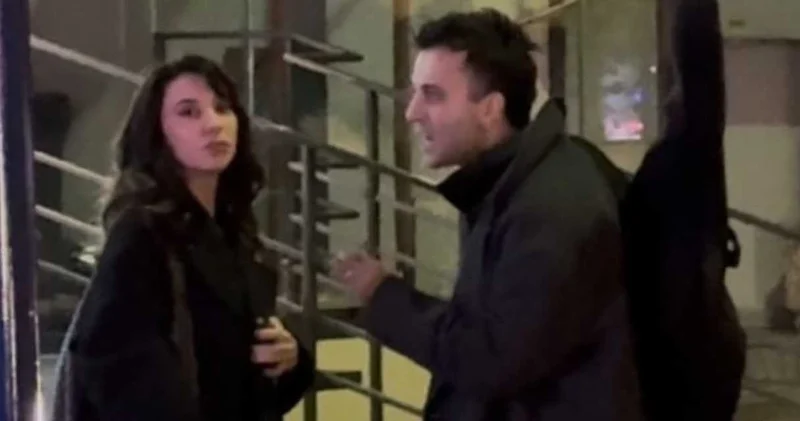 Ünlü çift Taksim de sokak ortasında kavga etti: Bıktım senden!