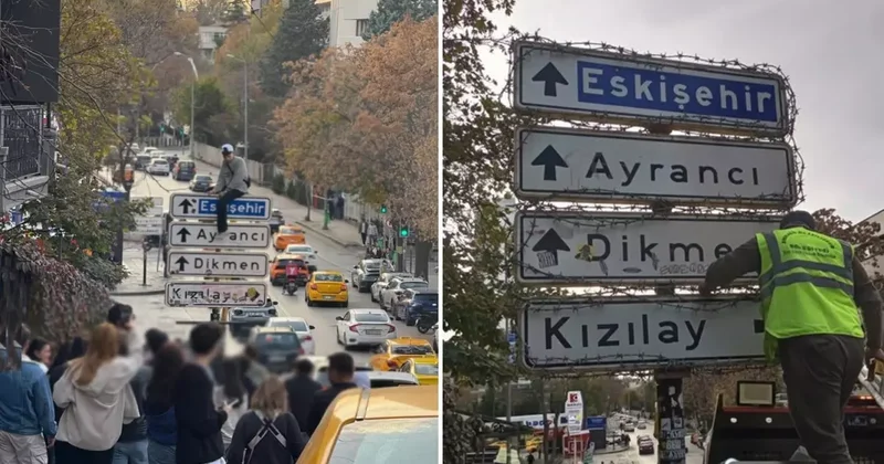 Bunu da gördük! Kızılay tabelası akımı sırasında kişi bıçaklandı