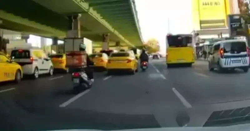 Şişli de motosiklet kazaları kamerada