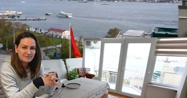 Ünlü oyuncu 3 oda bir salon bu evde yaşıyor... İstanbul ayaklarının altında!