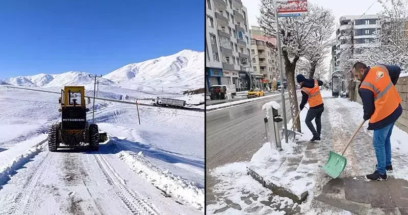 Van da kardan kapanan 90 yerleşim yeri yolundan 55 i açıldı
