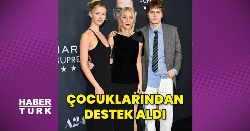 Gwyneth Paltrow ilk kez hem kızı hem de oğluyla kırmızı halıda