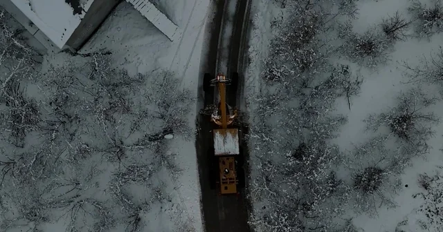 Atakum kırsalında kar mesaisi Samsun Haberleri