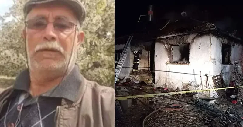 Yangında annesini kurtarmak isterken öldü