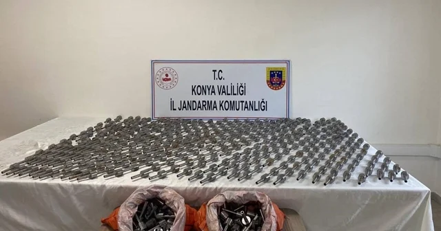 Jandarma ekipleri 586 adet tabanca namlusu ele geçirdi Konya Haberleri