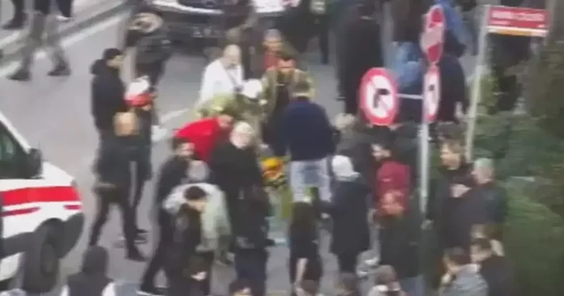 İstanbul da can pazarı! Ters yöne girdi, önce motosiklete sonra yayalara çarptı: 5 yaralı