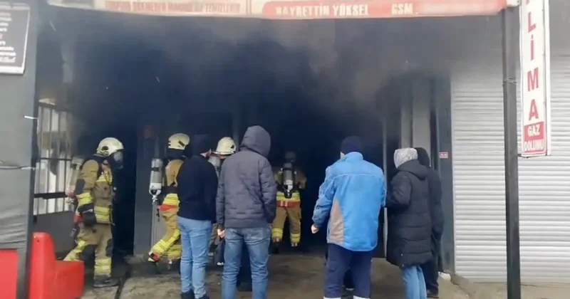 Kapalı dükkandan çıkan dumanı fark etti, sanayi çarşısını kurtardı