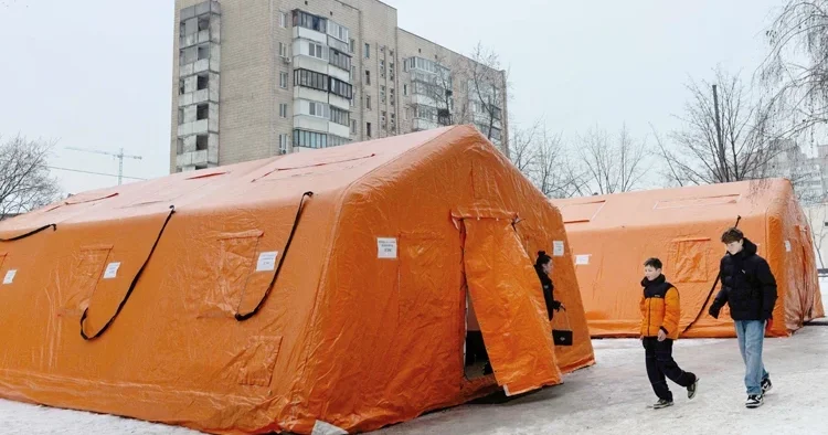 Kiev’in ‘hayatta kalma’ çadırları