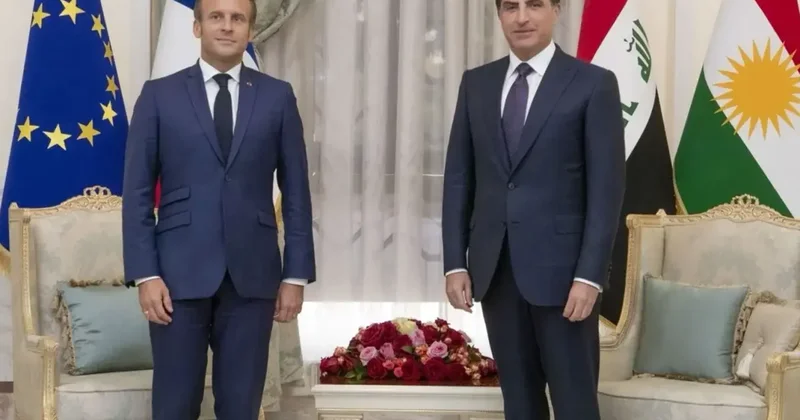 Macron ve Barzani arasında Suriye görüşmesi
