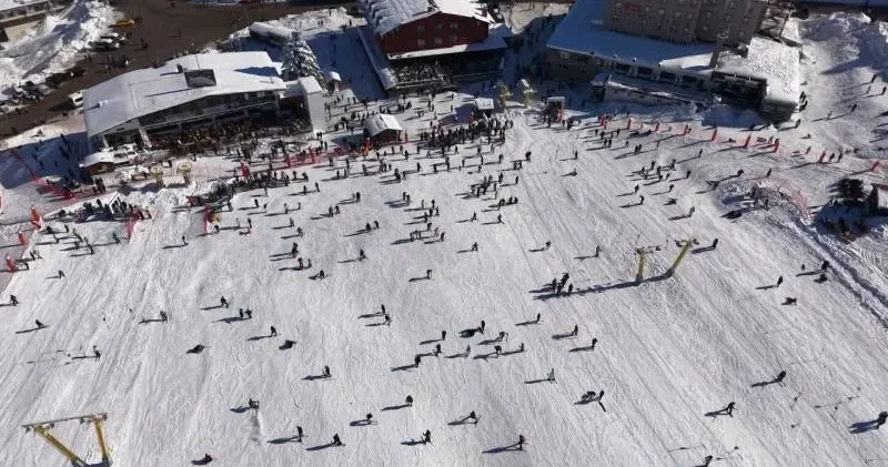 Uludağ da sömestirde pistler doldu