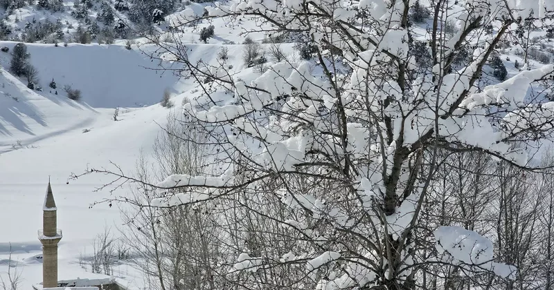 Sivas ta Pusat Özen Barajı nın yüzeyi buz tuttu! Barajın çevresinde kar kalınlığı 1 metreyi aştı