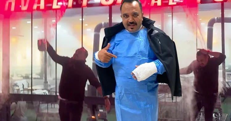 Sivaslı esnaf meşhur testi yapmak isterken kabusu yaşadı! Havaya fırlattığı anda acı içinde kıvrandı