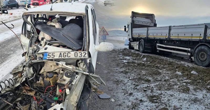 Yozgat’ta zincirleme kaza: 2 otomobil ve tır birbirine girdi