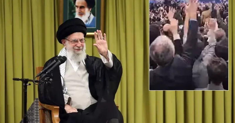 Görüntü İran dan! Hamaney Türkçe sloganlarla karşılandı