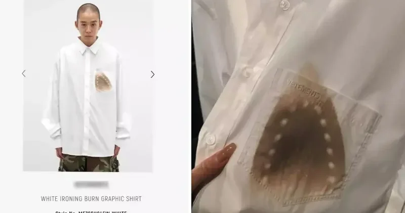 Ütü yanığı baskılı gömleğin fiyatı dudak uçuklattı: Artık yanık kıyafetleri atmayın Aktüel Haberleri