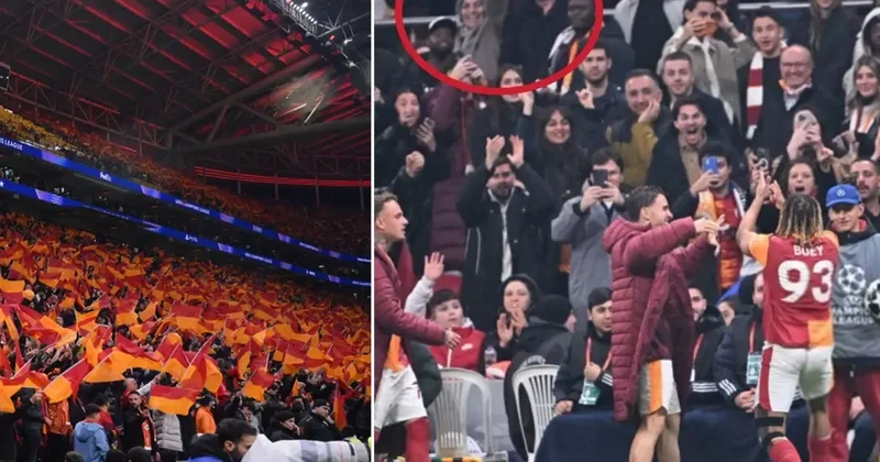 Galatasaray ın tarihi zaferinde tribünlerden dikkat çeken an