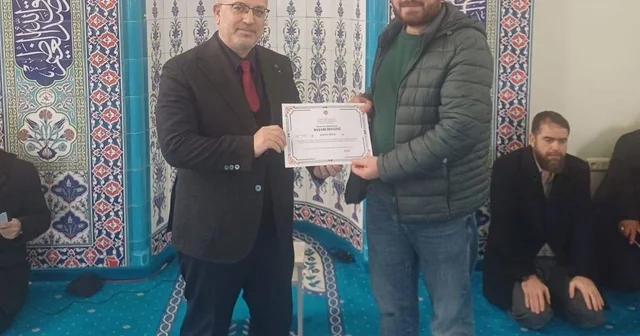 Emet te Tashih i Hurûf Kursunu tamamlayan din görevlilerine başarı belgesi Kütahya Haberleri