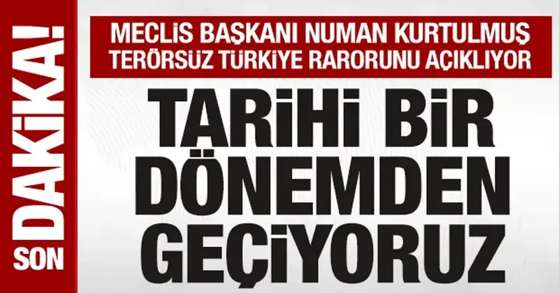 Numan Kurtulmuş, Terörsüz Türkiye raporunu açıklıyor