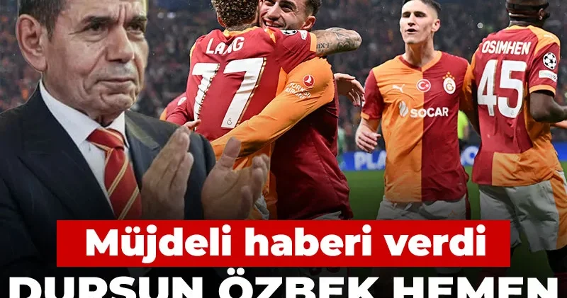 Galatasaray da Dursun Özbek soyunma odasına iner inmez müjdeyi verdi