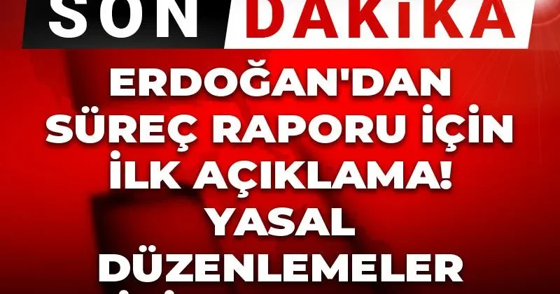 Son Dakika Erdoğan dan süreç raporu için ilk açıklama! Yasal düzenlemler için konuştu