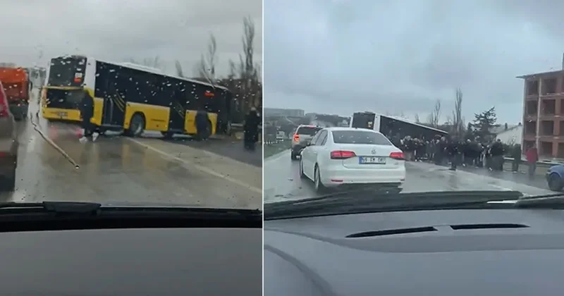 Son Dakika! İstanbul Büyükçekmece de İETT otobüsü kaza yaptı: Olay yerine ekipler sevk edildi