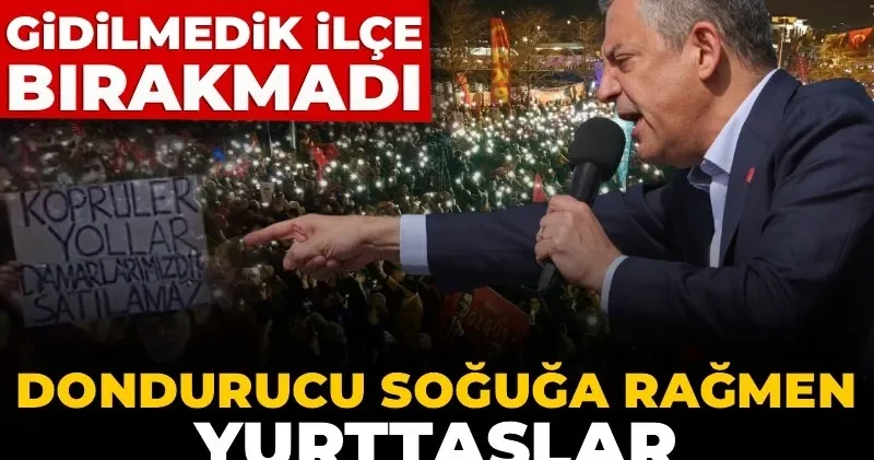 CHP nin İstanbul daki son adresi Ataşehir! Dondurucu soğuğa aldırmayan yurttaşlar meydana akın etti