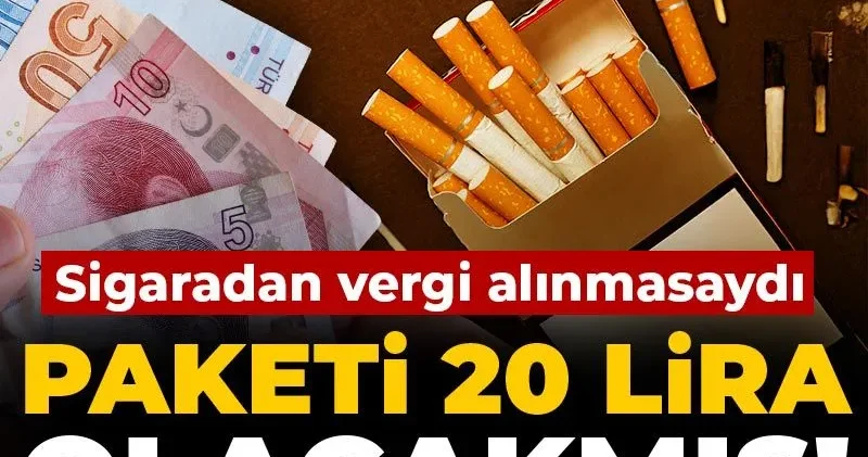 Sigaradan vergi alınmasa paketi 20 lira olacakmış!