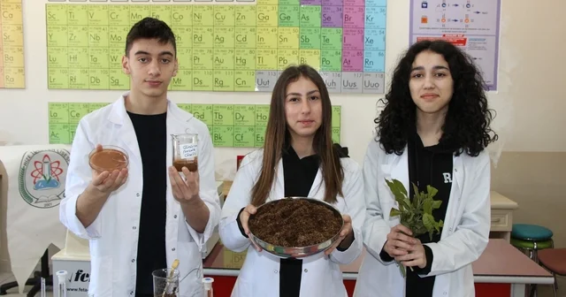 Çay atığından antibakteriyel ürün geliştirdiler Liseliler çay atığını hijyen kalkanına dönüştürdü Rize Haberleri
