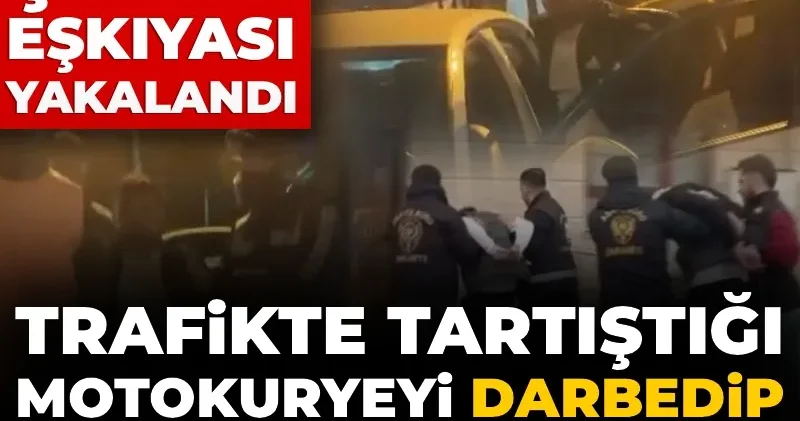 Trafikte tartıştığı motokuryeyi darbedip aracıyla ezdi! O eşkıya yakalandı