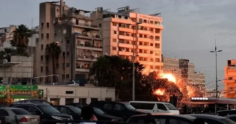 İsrail 15 katlı binayı yerle bir etti