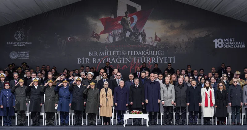 Cumhurbaşkanı Yardımcısı Yılmaz, Çanakkale Deniz Zaferi nin 111. yıl dönümü töreninde konuştu Son dakika haberleri
