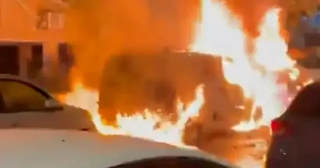 İran dan atılan misilleme füzeleri Tel Aviv i cayır cayır yaktı VİDEO İZLE