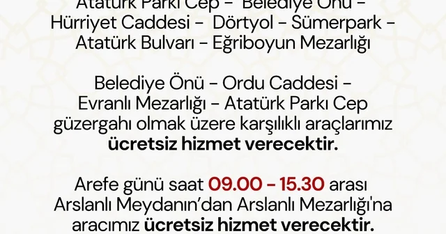 Nazilli de Ramazan Bayramı öncesi mezarlıklara ücretsiz servis hizmeti Aydın Haberleri