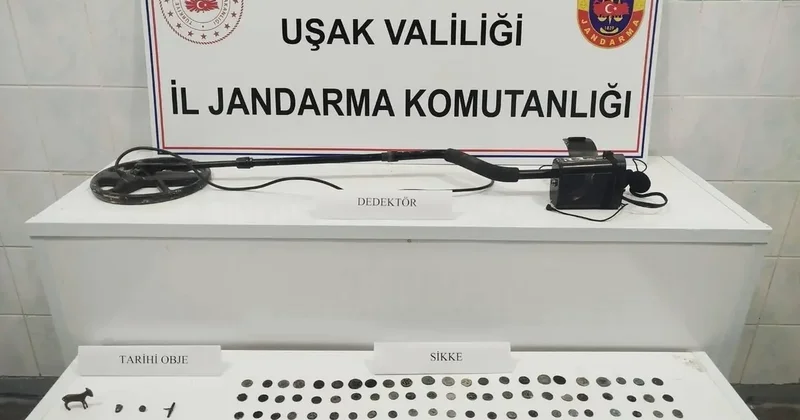 Uşak’ta 161 sikke ele geçirildi