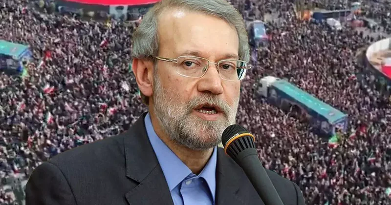 Yer: Tahran... Laricani için cenaze töreni: Meydanlar dolup taştı!