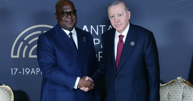 Cumhurbaşkanı Erdoğan, Kongo Demokratik Cumhuriyeti Cumhurbaşkanı Tshisekedi ile görüştü Antalya Haberleri