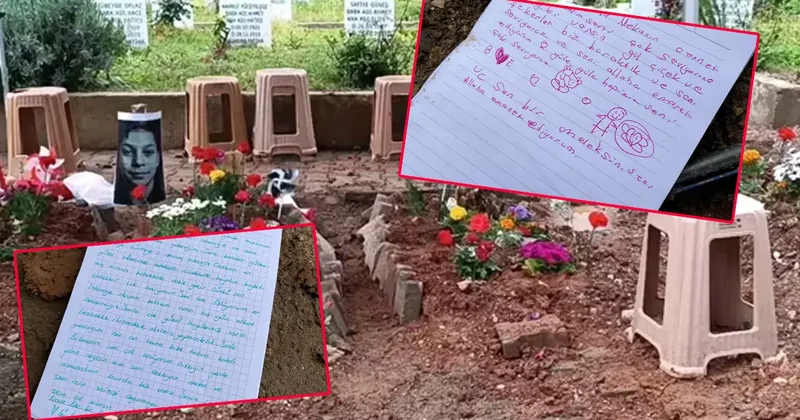 Çocukların mezarlarına bırakılan notlar yürek burktu: Depremde kaybettiğim kızıma selam söyleyin