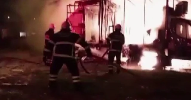 Sağlık ocağı ve kanser tarama aracı yandı Adıyaman Haberleri