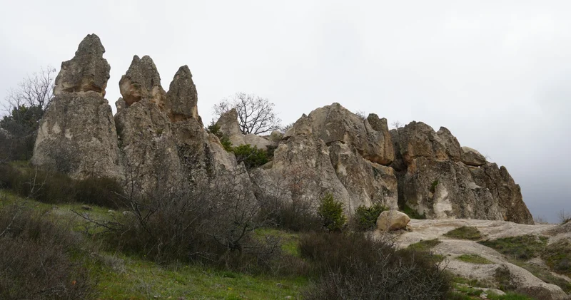 Ankara da Kapadokya’yı andıran doğal oluşum: Abacı Peribacaları