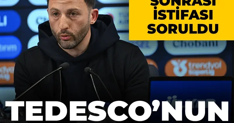 Beraberlik sonrası ilk iş Tedesco ya istifası soruldu: Cevabı olay oldu