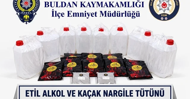 Buldan da kaçak alkol ve tütün operasyonu düzenlendi Denizli Haberleri
