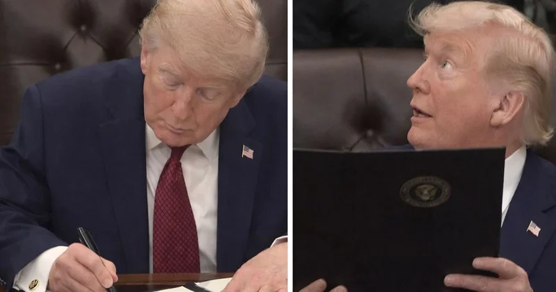 Beyaz Saray’da İmza şov: Trump, yine Biden’ı hedef aldı