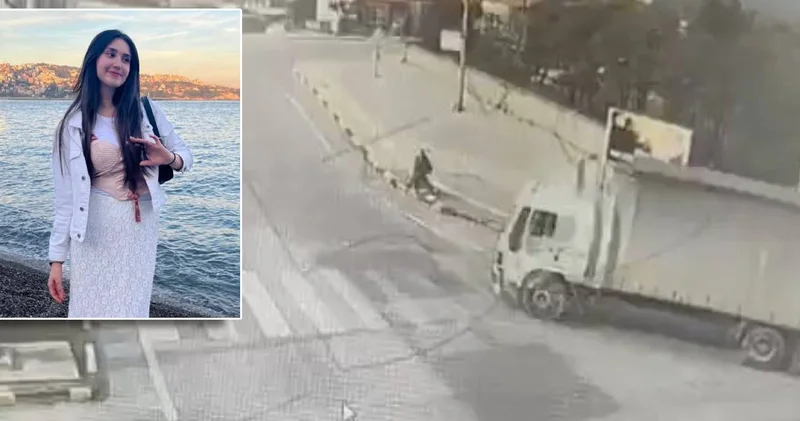 19 yaşındaki Aysu nun feci ölümü kamerada! Kamyon üzerinden geçti