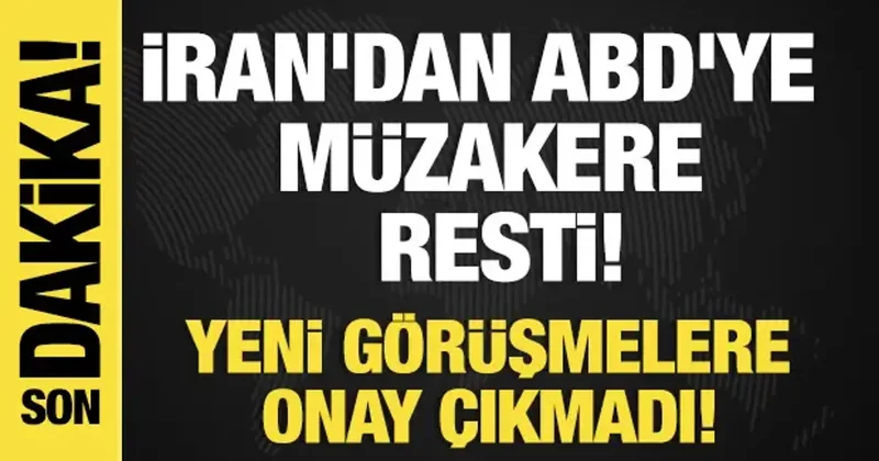 Son dakika... İran: İkinci tur için müzakerelere henüz onay veriilmedi