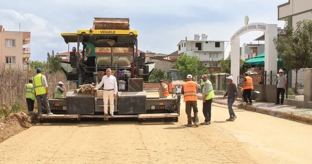Köşk te altyapısı tamamlanan yollarda asfalt öncesi çalışma başladı Aydın Haberleri
