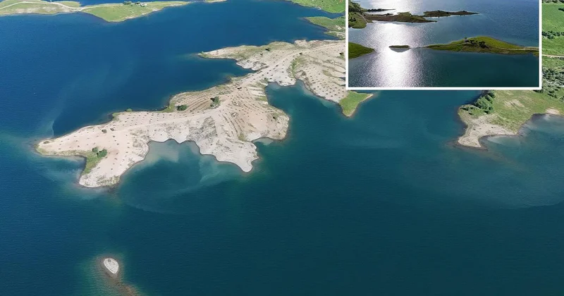 Diyarbakır ın Maldviler nde yağışlarla yükselen su seviyesi dronla görüntülendi