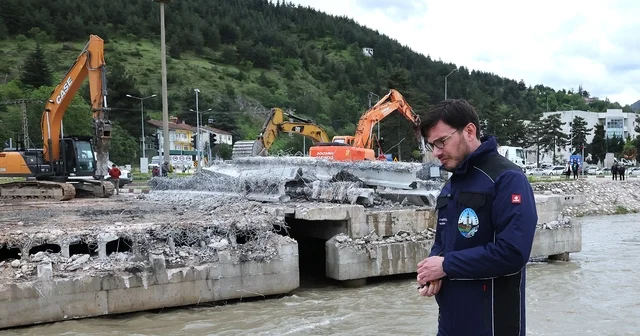 Başkan Yazıcıoğlu ndan yıkımı gerçekleştirilen ÇEDAŞ köprüsü yerine yeni köprü müjdesi Tokat Haberleri