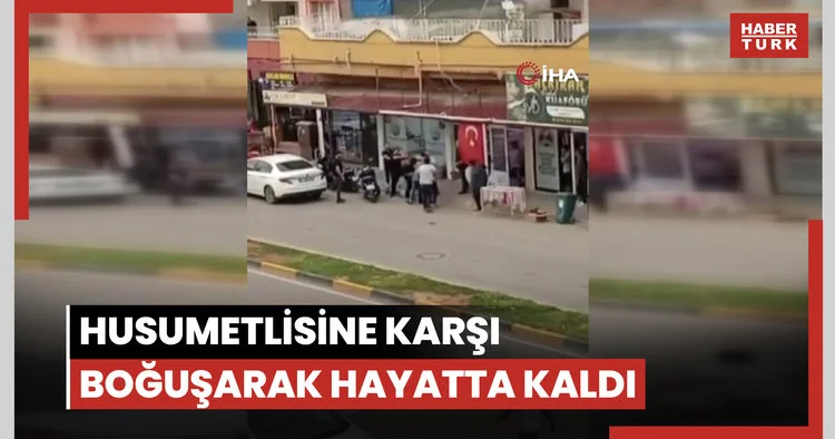 Silahla döviz bürosunu basan husumetlisine karşı boğuşarak hayatta kalmayı başardı...O anlar kamerad