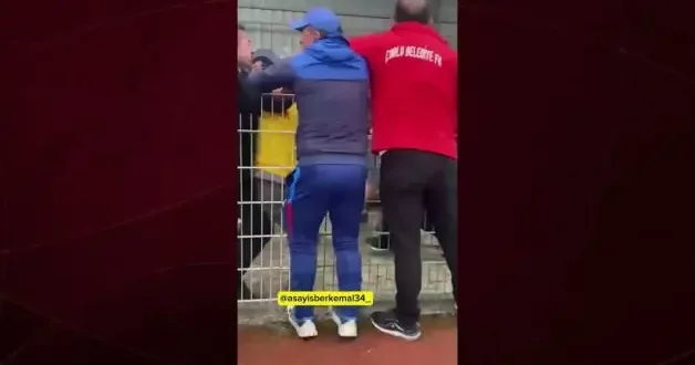 Amatör futbol müsabakasında bu sefer aileler birbirine girdi!
