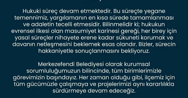 Başkan Doğan; Sürecin hakkaniyetle sonuçlanmasını bekliyoruz Denizli Haberleri